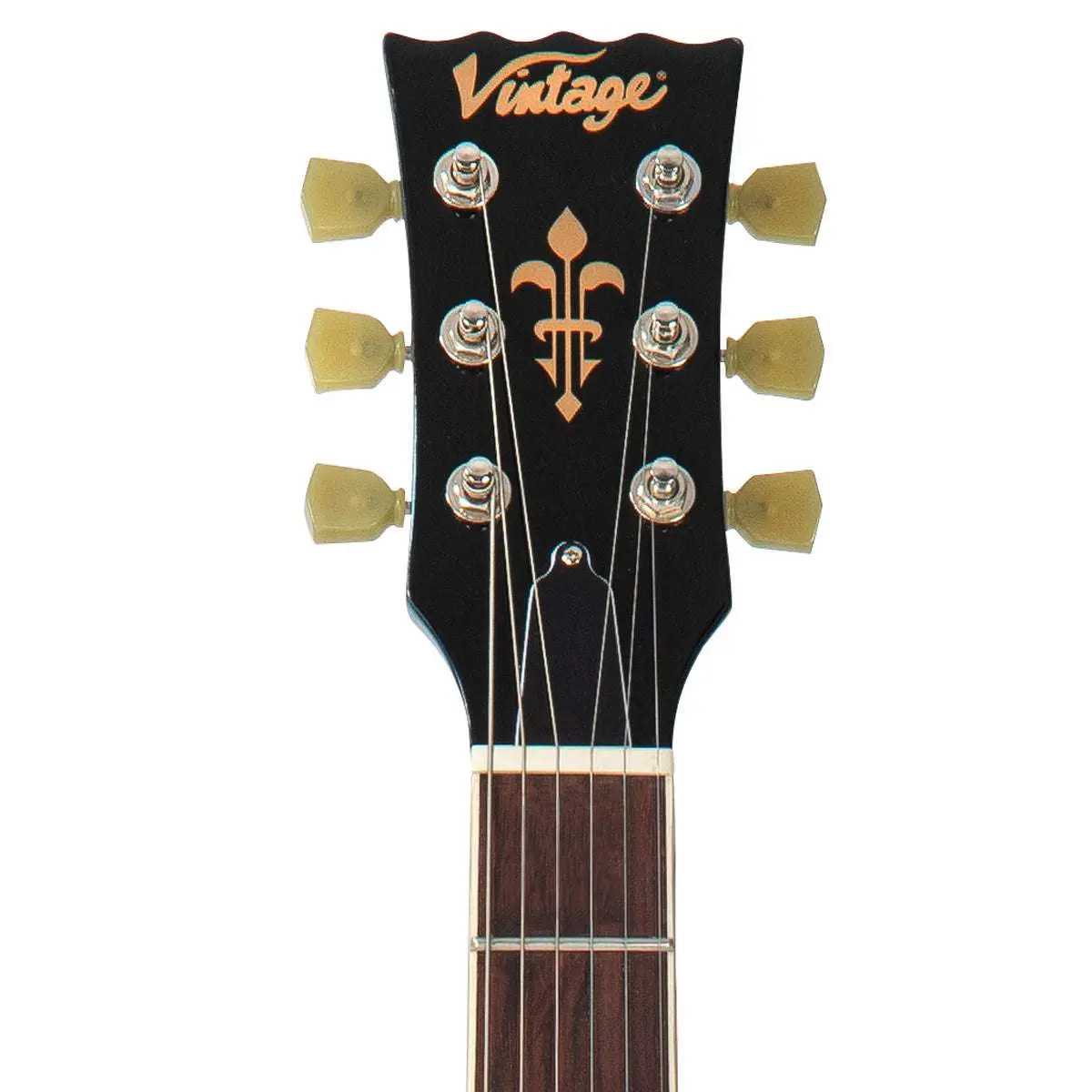 Vintage VSA500B ReIssued Semi Acoustic Guitar w/Bigsby ~ Cherry Red - Image 3